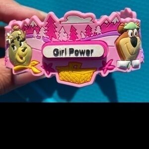 Yogi Bear bracelet girl power bracelet plastic rubber bracelet jewelry